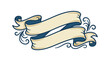 © berkah - Vintage Ribbon Banner with Swirls - Blank Copy Space for Text
