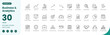 © BIJOLI - business analytics icon line style finance growth editable stroke vector set