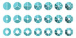 ©   - Pie chart set. Circle division on from 1 to 8 equal parts, sections or steps. Circle icons for infographic, UI, web design, business presentation. Wheel life round divided diagrams with segments.