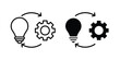 © Franklin - Implementation icon. Set of black vectors