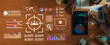 © InfiniteFlow - Professional workspace displaying business analytics, charts, and digital tools, highlighting teamwork and data visualization for effective decision-making. Gantry