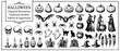 © Pawellpi Design - Engraved illustrations of Halloween symbols showcasing folklore, superstition, and traditional imagery in a captivating engraved style