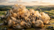 © Luiz - Epic Battle Scene: Dust and chaos erupt as medieval warriors clash in a dramatic battlefield explosion, showcasing a moment of intense conflict and historical drama.