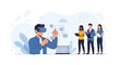 © Maria - Team collaborating using VR technology for virtual reality development, augmented reality, and digital design.