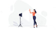 © Novan - Dancer Posing Under Studio Spotlight for Photography or Video Production