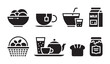 © MD.RAHIM - Breakfast and tea time icon set for morning meal and beverage collection.