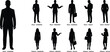 © MstTanzina - Business people silhouettes collection, professional office workers and corporate characters