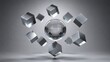 © saiful - Floating Cubes Abstract Composition