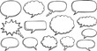 © Graphicslover - Hand drawn speech bubble collection for dialogue thoughts and comic book design elements
