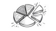 © Abdul - Hand-drawn pie chart graphic, business data analysis, concept of division and growth