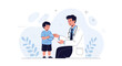 © Ajaya - Doctor examining a child, medical consultation, healthcare concept, vector illustration