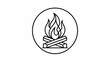 © namaku - Icon of a campfire with flames over logs, symbolizing warmth and outdoor adventures