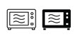 © Surya - Microwave oven icon in line art design vector concepts