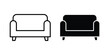 © Surya - Sofa icon in line art design vector concepts
