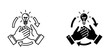 © Opu Stock - Creative teamwork idea generation concept icon with innovation teamwork collaboration brainstorming creative