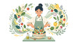 © pamit - Woman chef preparing a fresh healthy salad.