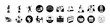 © HMWaliullah - Flat icons set of diverse people activities and objects - A clean and modern set of flat icons depicting various activities, people, and everyday objects in black and white.