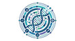 © soka - DNA Helix Biotechnology Circular Vector Illustration