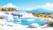 © Suro - Natural white stone hot spring pool.