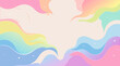 © Mustafa - A smooth rainbow wavy gradient background in pastel pride colors rendered as a flat vector illustration suitable for LGBTQ pride month social issues diversity and inclusivity themed commercial designs