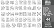 © Kingko - Legal documents icon set. Editable line icons. Vector illustration.