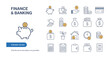 © Abdul Malek 3 - Retirement Money Line Icon Set Featuring Pension Fund, Profit Growth, Piggy Bank And Investment Symbols In Blue Duotone Style.