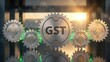 © smit - GST Supply Chain Gear System - Tax Compliance And Business Process Concept