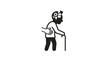 © Shal_Kafa_Alfattah - An icon depicting an elderly person being supported while experiencing cognitive decline.