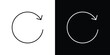 © Joss - Reload button icons vector illustrations in strokes lines