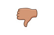 © arisgallery - Vector illustration of a hand showing a thumbs down gesture on a transparant background