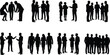 © Sohel vector - Business People Silhouette Collection with Team Meetings Networking and Corporate Discussions