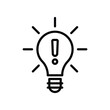 © adrian - light bulb line like inefficient energy icon. flat simple trend modern non efficient logotype design element isolated on white background. concept of think outside the box or did you know badge