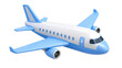 © PNG BOSS - Cute 3d cartoon passenger airplane icon isolated on transparent background