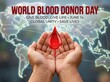 © DesingMix - World blood donor day celebration with hands holding blood drop and world map background promoting life saving