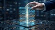 © abdul studio - Advanced Data Analytics and Profit Optimization Hologram on Circuit Board