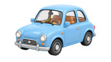 Light blue vintage car icon isolated on white background isolated on transparent background
