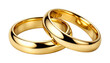 © Rawpixel.com - PNG Elegant gold wedding rings displayed.