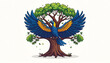 © Maulid - Vibrant Blue and Yellow Bird Spread.