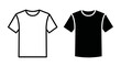 © matahari - Blank T-shirt design templates in monochrome style for apparel branding concepts