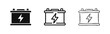 © drawing lines - Car battery electric power icon set