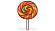 © Sanak - Colorful swirly lollipop on stick sweet.