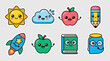 © Mocil - Cute kawaii style icons for education
