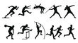 © lestari - Silhouettes of athletes in various sports. decathlon athletic sport