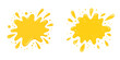 © FryArt - Yellow splash set abstract paint splatters and liquid drops collection