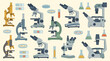 © Abhinaya Project - A collection of various laboratory microscopes and equipment for scientific research and experiments.