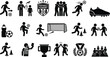 © Sunjida Akter - Dynamic soccer player silhouettes in action sequence, ideal for sports branding, athletic design, or energetic team graphics for a winning campaign