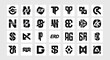 © Laila - Collection of Unique Black Monogram Logos and Symbols