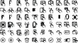© Nimy_ - Hand drawn vector illustration set featuring various touch screen gestures and interface icons for modern mobile device user experience design