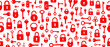 © Erlin - Red Locks and Keys Pattern - Security, Access, and Secrets Concept