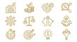 © M NABIH - Financial management and capital optimization vector icons.